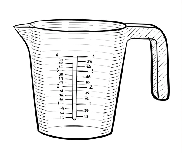Measuring cup, illustration — Stock Vector