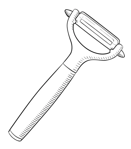 Illustration d'éplucheur de légumes — Image vectorielle