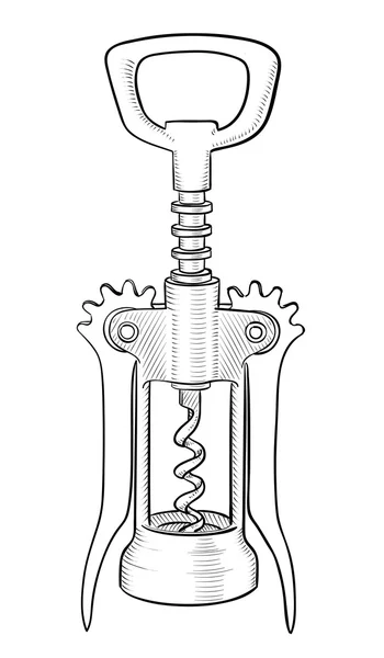 Tire-bouchon, illustration vectorielle — Image vectorielle