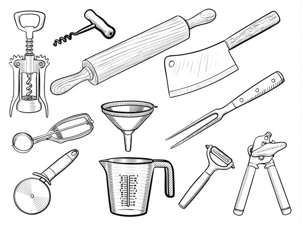 Kitchen utensil sketches