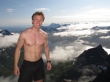 Lofoten Norveç'te hiking