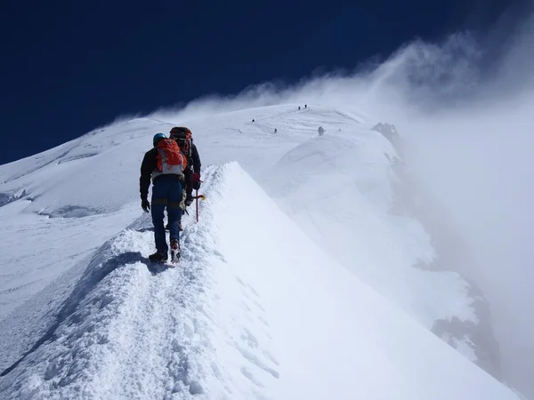 Klättring Mont Blanc Frankrike — Stockfoto