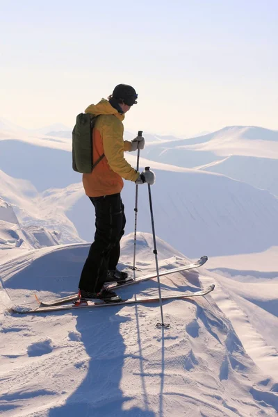 Esquí en Svalbard Noruega — Foto de Stock