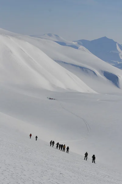 Σκι στη Νορβηγία Αρχιπέλαγος Σβάλμπαρντ — Φωτογραφία Αρχείου