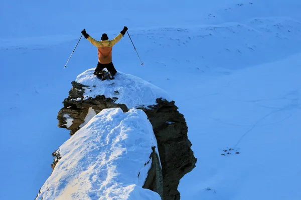 Skifahren Expedition Spitzbergen, Norwegen — Stockfoto