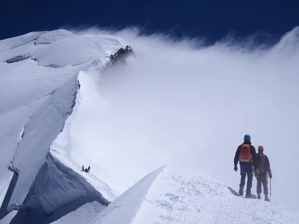 Klättring Mont Blanc Frankrike — Stockfoto