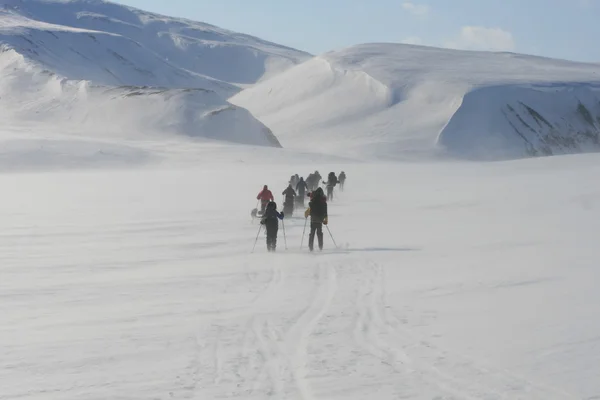 Lyžařská expedice Špicberky, Norsko — Stock fotografie