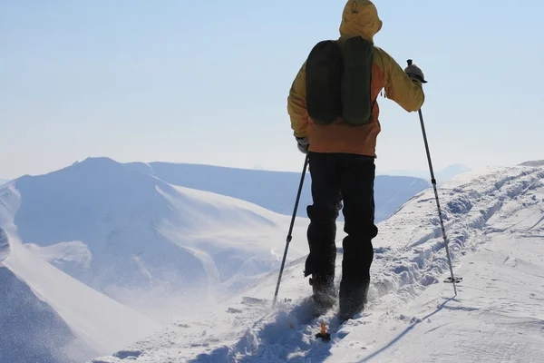 Skiing expedition Svalbard i Norge — Stockfoto