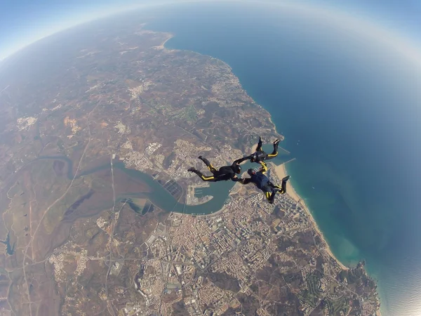 Parachutisme sur les nuages en Norvège — Photo