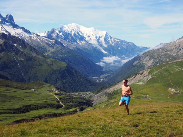 Trailrunning en Chamonix — Foto de Stock
