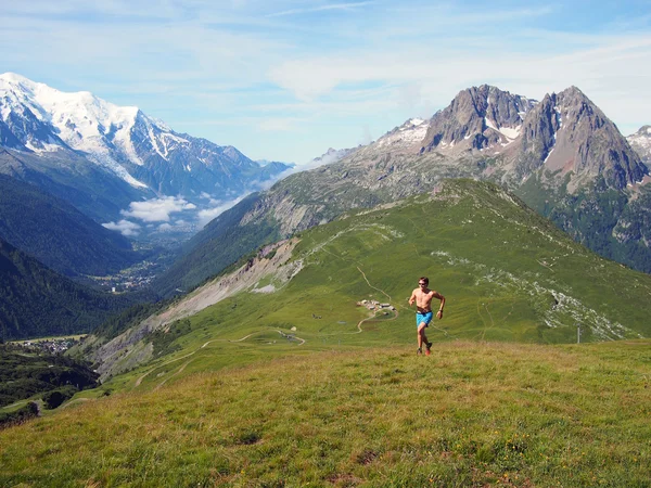 Trailrunning in Chamonix — Stockfoto