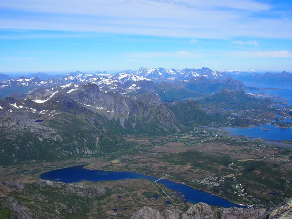 Lofoten 노르웨이에서 하이킹 로열티 프리 스톡 사진