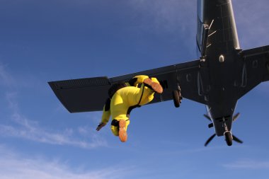 Skydiving in Norway clipart