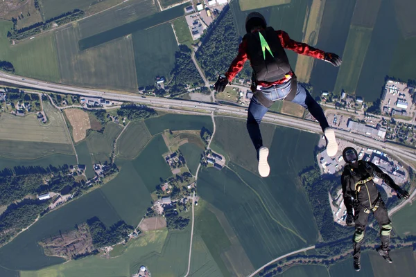 Skydiving en Norvège — Photo