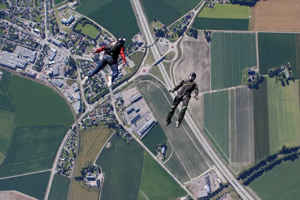 Skydiving na Noruega — Fotografia de Stock