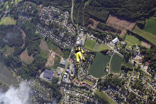 Parachutespringen in Noorwegen — Stockfoto