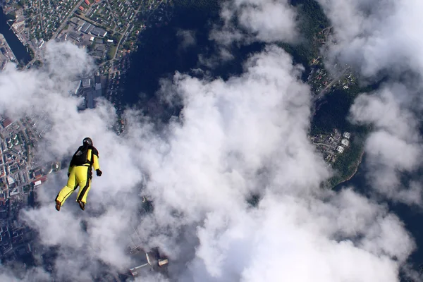 Skydiving na Noruega — Fotografia de Stock