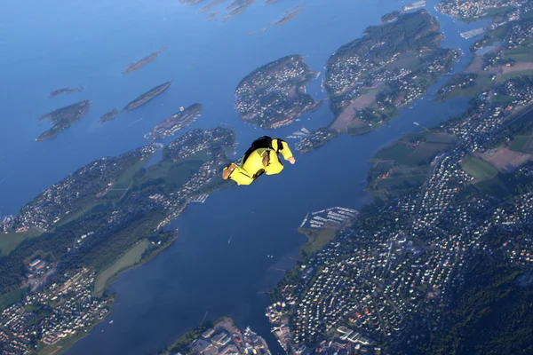 Skydiving na Noruega — Fotografia de Stock