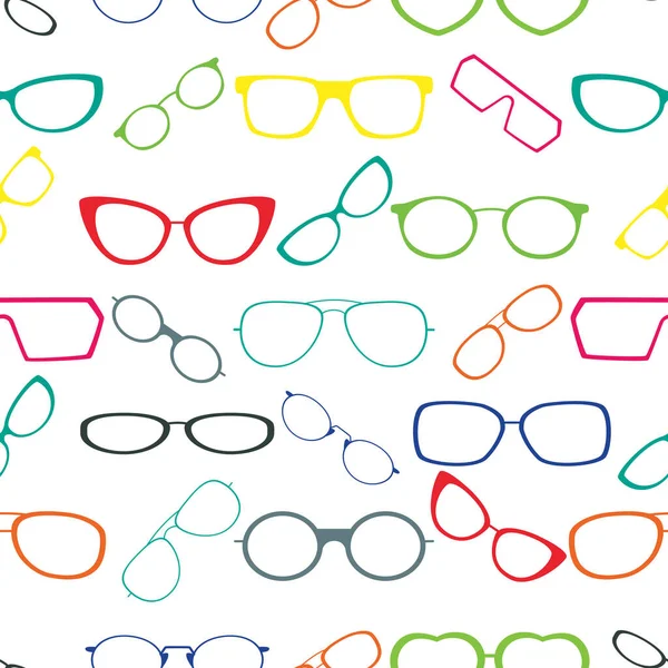 Vector Bunte Brillen Accessoires Streifen Nahtlose Muster Ideal Für Brillen — Stockvektor