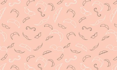 Siyah beyaz çizgili, bıyıklı, kusursuz, tekrarlanmayan desen tasarımı. Kumaş, tekstil baskısı, duvar kağıdı ya da ambalaj kadar harika..