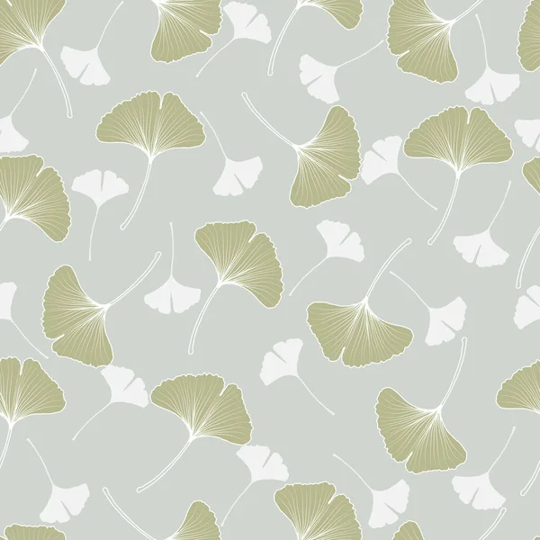 Ginkgo Biloba Hoja Vector Sin Costura Patrón Fondo Moda Para — Vector de stock