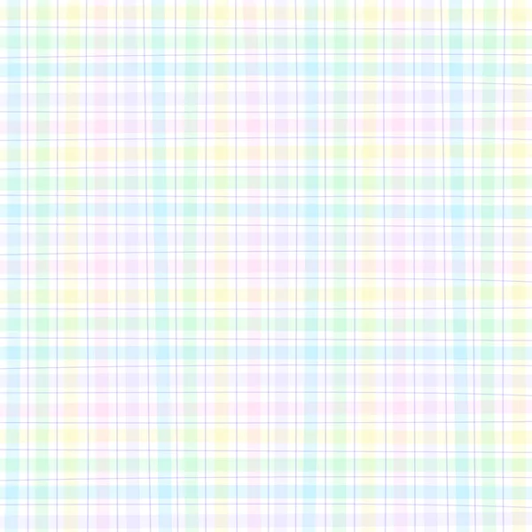 Plain Pastel Gingham Pattern Editable Stroke Zeichentrick Illustrationen Matte Stoffmuster — Stockvektor