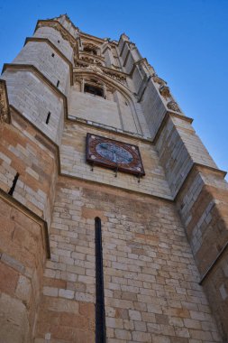 İspanya, Castilla 'daki Gotik Leon Katedrali. 