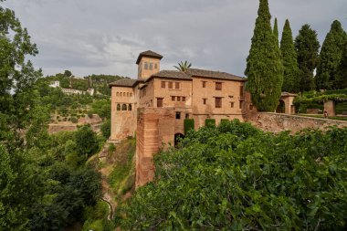 İspanya 'da Granada' daki Alhambra manzarası