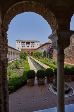 İspanya 'da Granada' daki Alhambra manzarası