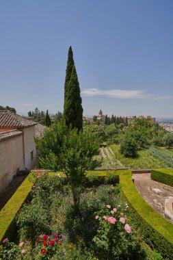 İspanya 'da Granada' da Alhambra Bahçeleri 