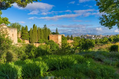 İspanya 'da Granada' daki Alhambra manzarası