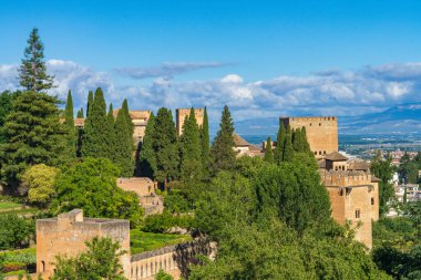 İspanya 'da Granada' daki Alhambra manzarası