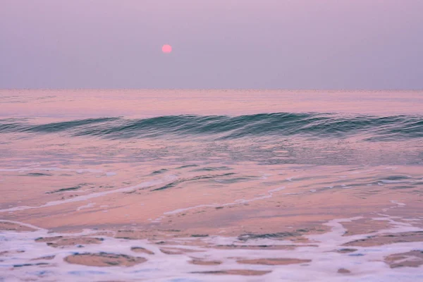 Blubber Goldenen Strand Mit Meerwasser Morgen Thailands Stränden — Stockfoto