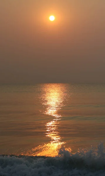 Solen Går Upp Solen Klar Morgonhavet Vid Cha Beach Thailand — Stockfoto