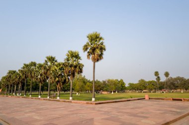 Akbar 'ın Asya, Hindistan' daki Agra 'daki Mezar Bahçesi, Uttar Pradesh, Agra, yazın güneşli bir günde.