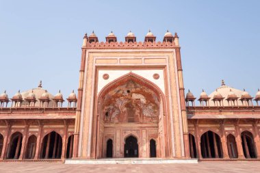 Fatehpur Sikri, Inde - 03: 12: 2024: Fatehpur Sikri, Asya, Hindistan 'da Jama Mescidi Camisi, Uttar Pradesh, Fatehpur Sikri. .