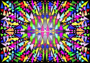 vitray, mozaik veya kaleydoskop arka