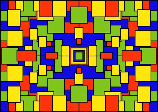 O fundo geométrico abstrato de quadrados coloridos — Vetor de Stock