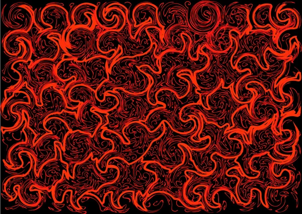 Vermelho e preto abstrato-uma manhã no inferno — Vetor de Stock