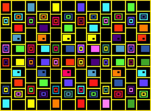 O fundo geométrico abstrato de quadrados coloridos — Vetor de Stock