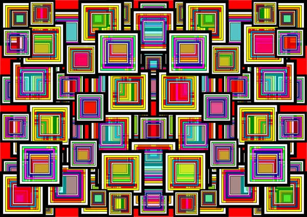 色の正方形の抽象的な幾何学的な背景 — ストックベクタ