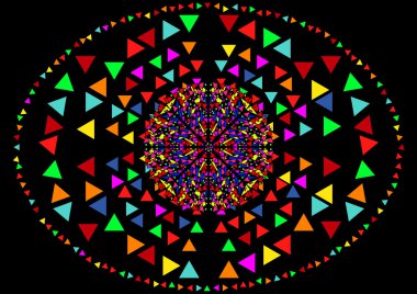 renkli üçgen arka plan. Vitray