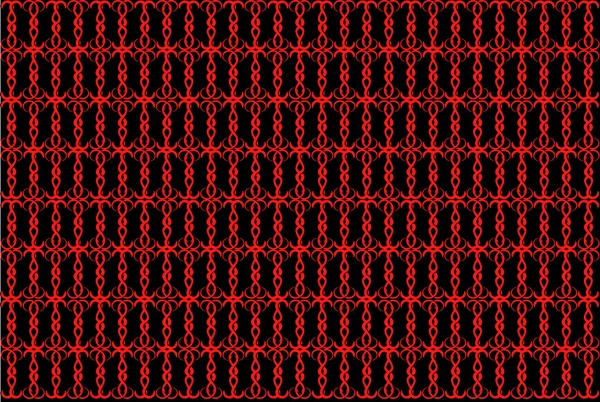 Rode en zwarte patroon, ligatuur — Stockvector