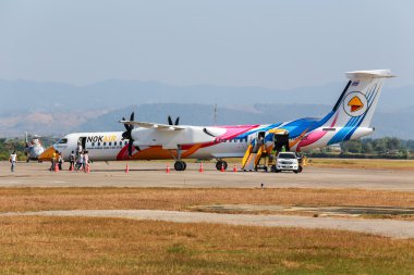 Mae Sot, Tayland 20 Aralık 2014: Tanımlanamayan grup insanlar wal