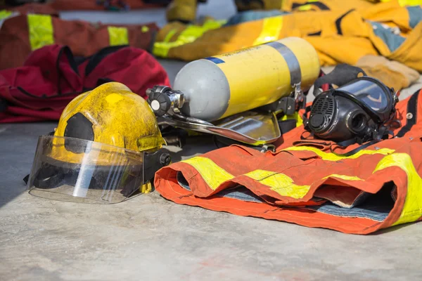 Firefighter equipment prepare for operation — Stock Photo, Image