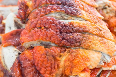 Kızarmış ördek dilimlenmiş yakın çekim