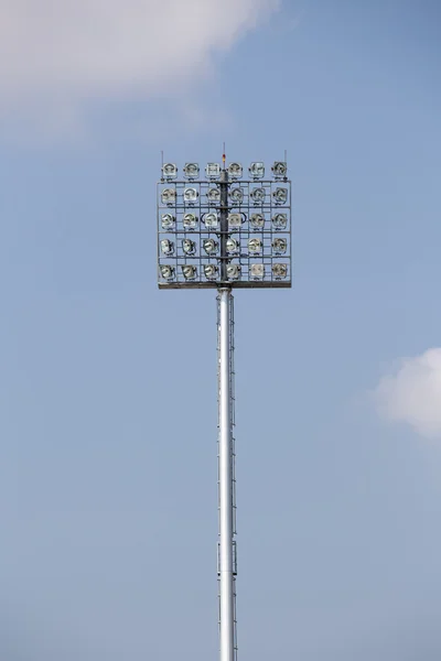 Spotlight Pole Square Sky Background — Stock fotografie