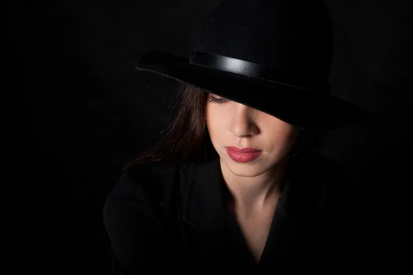 Girl in the hat Royalty Free Stock Images