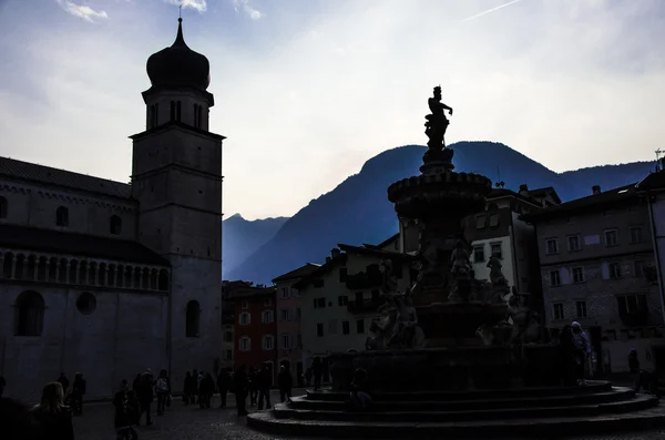 Plac Katedralny w Trento, Trentino Alto Adige (Włochy). — Zdjęcie stockowe