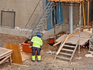 İnşaat alanında çekim